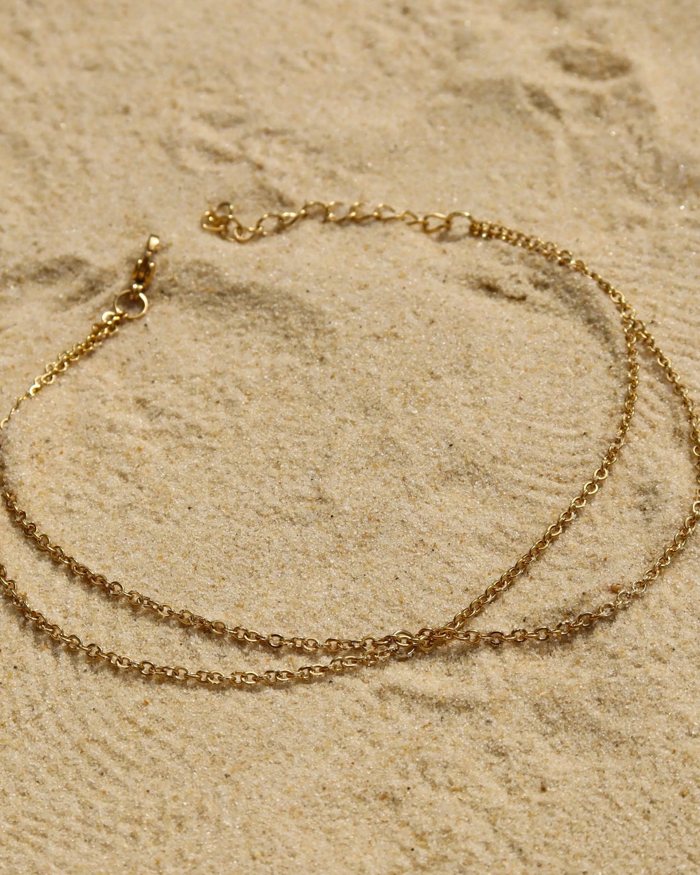 Gold Waterproof Layered Anklet Opulence By Opulence Accessories