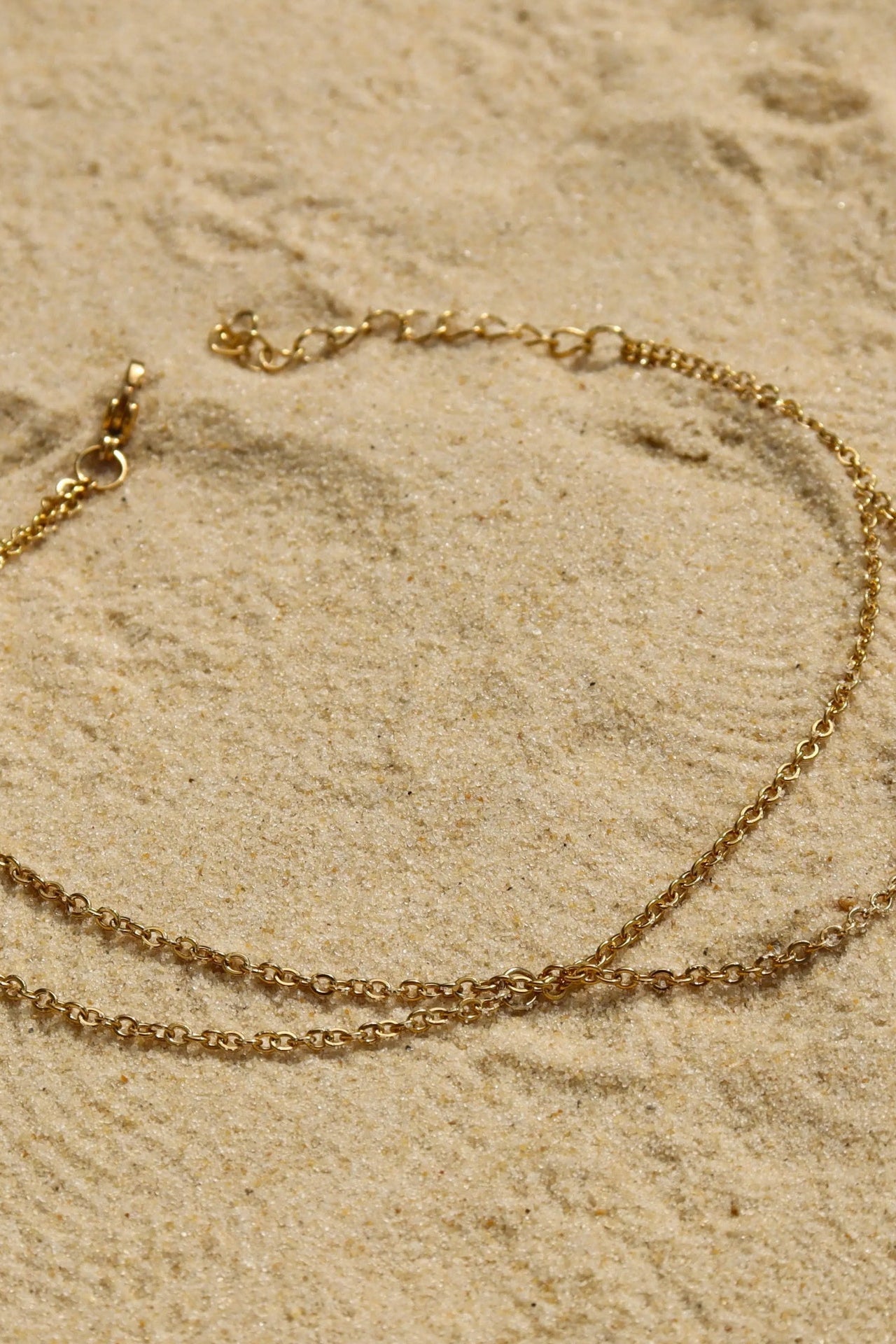 Gold Waterproof Layered Anklet Opulence By Opulence Accessories