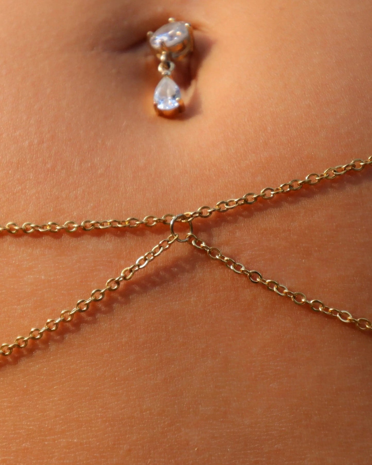 Gold Waterproof Layered Belly Chain Opulence By Opulence