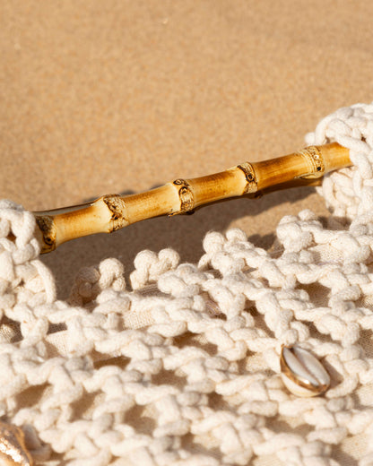 Cream Crochet Shell Bag