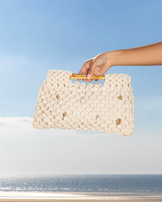 Cream Crochet Shell Bag