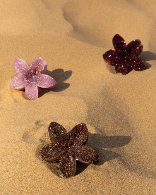 Brown Floral Hair Clip