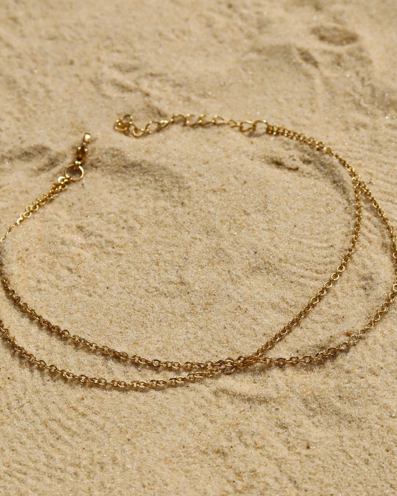 Gold Waterproof Layered Anklet Opulence By Opulence  Accessories