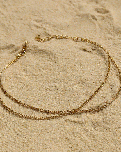 Gold Waterproof Layered Anklet Opulence By Opulence  Accessories