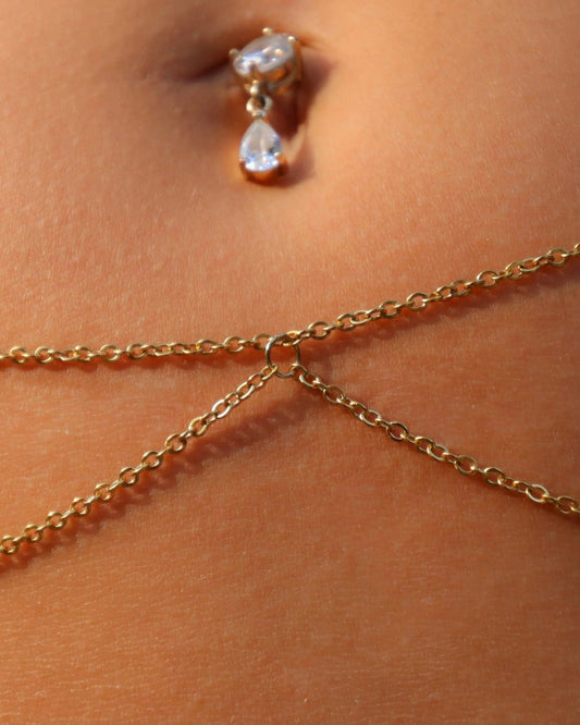Gold Waterproof Layered Belly Chain Opulence By Opulence