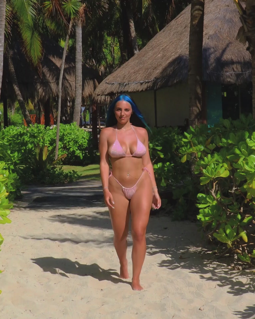Bonbon Diamante Bikini Pink By Opulence